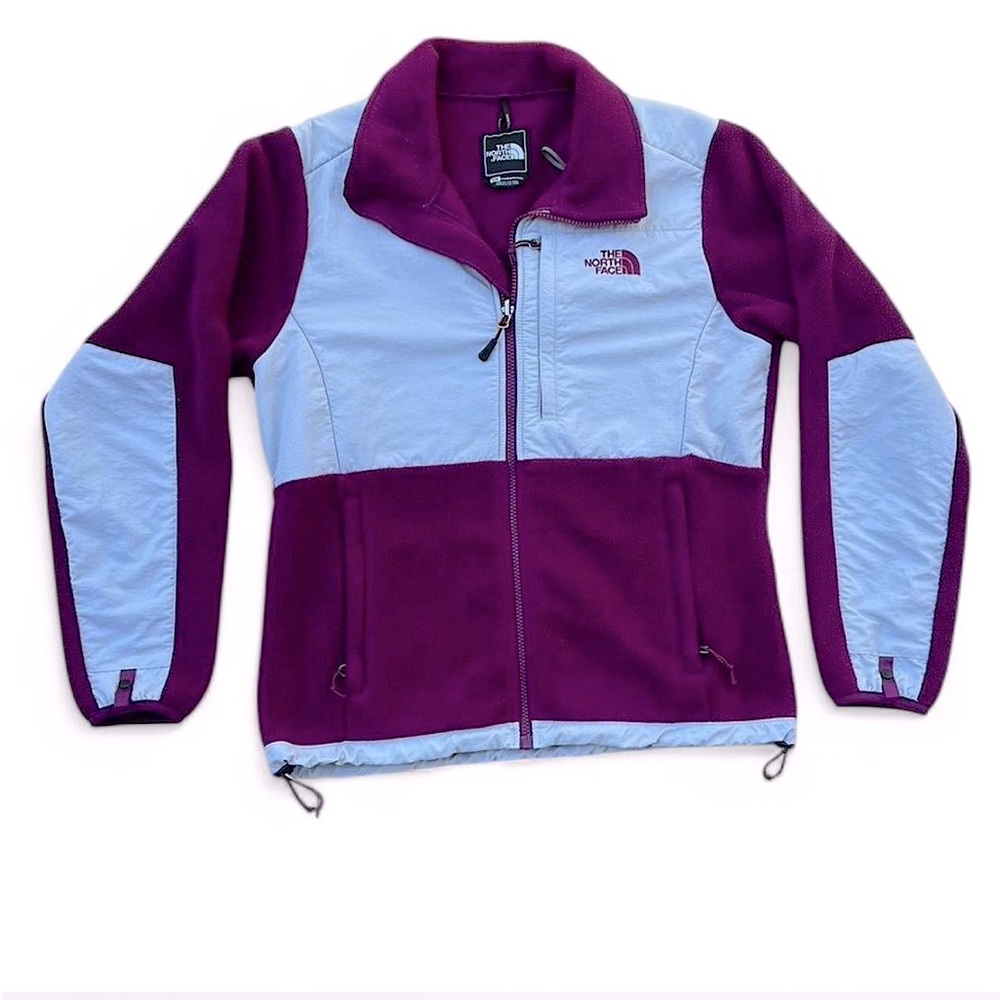 The North Face Denali Purple and Light Gray Fleece Jacket Gorpcore Winter Retro